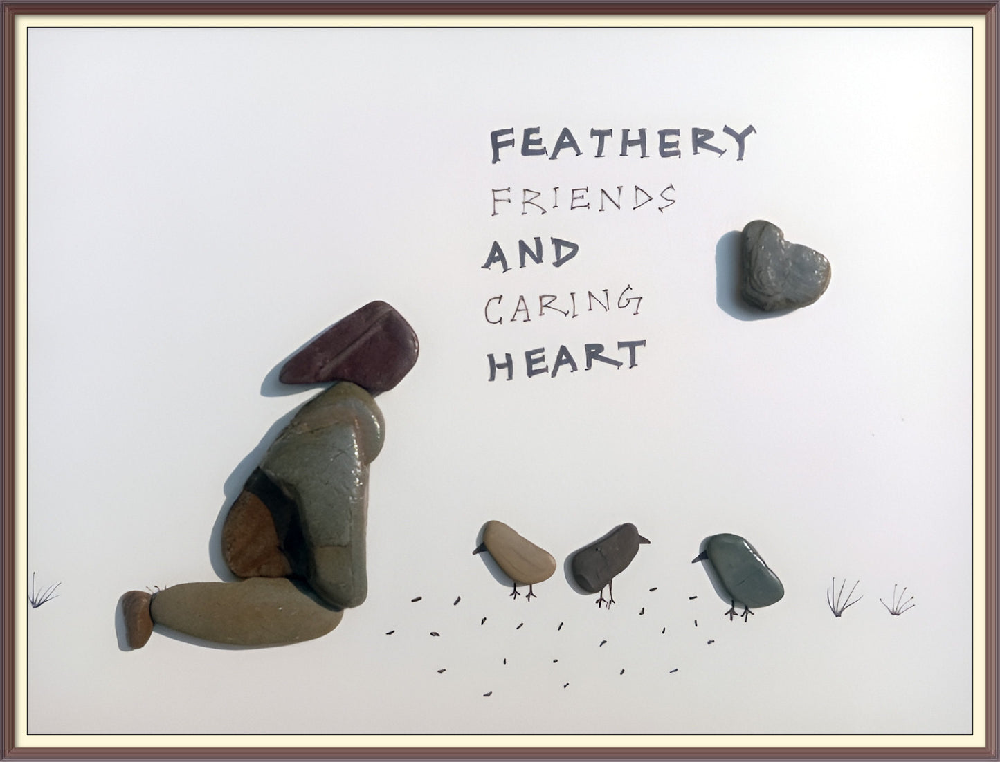 Compassion in Bloom Pebble Art