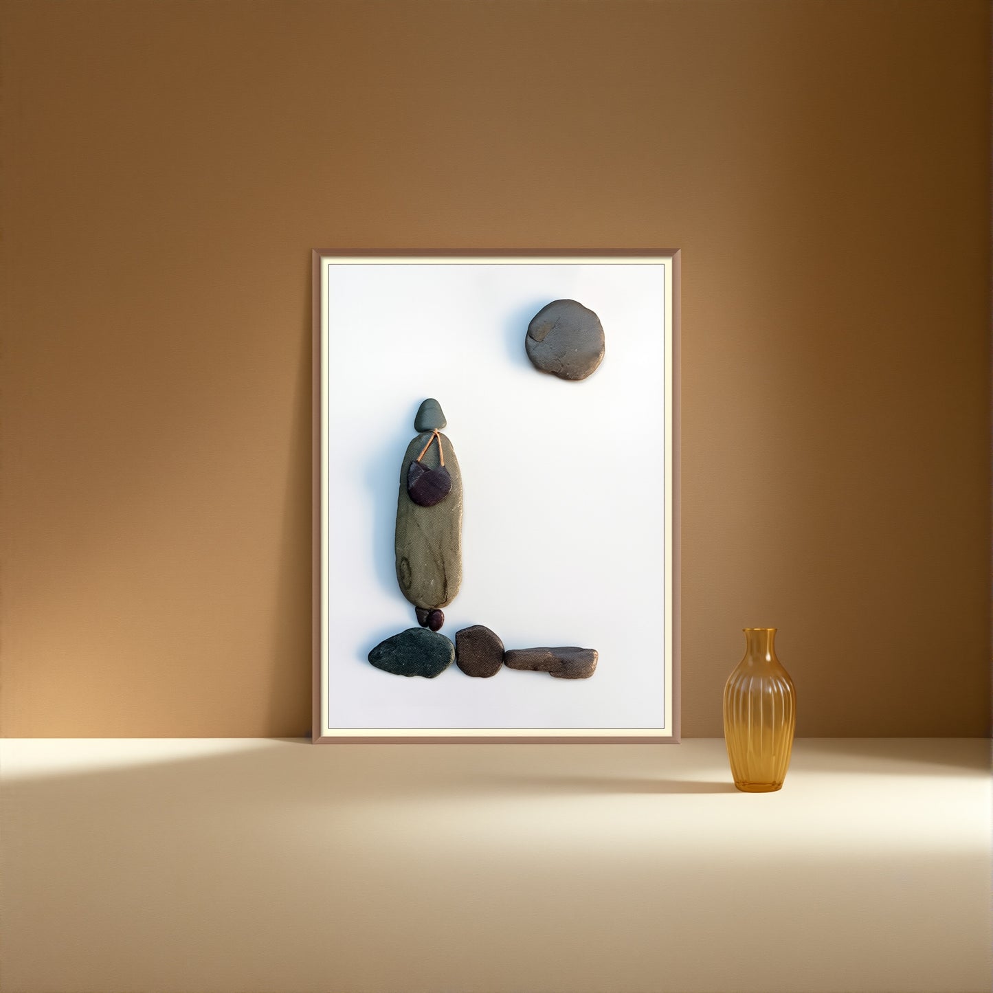 Echoes of Solitude Pebble Art