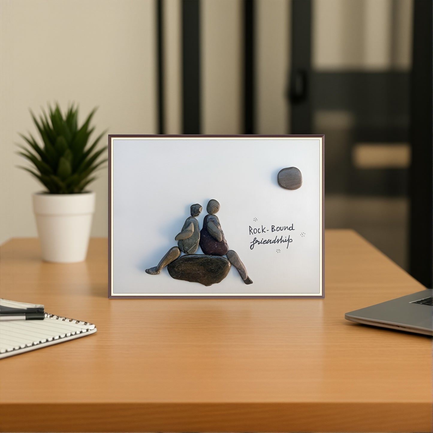 Bound by Strength Pebble Art