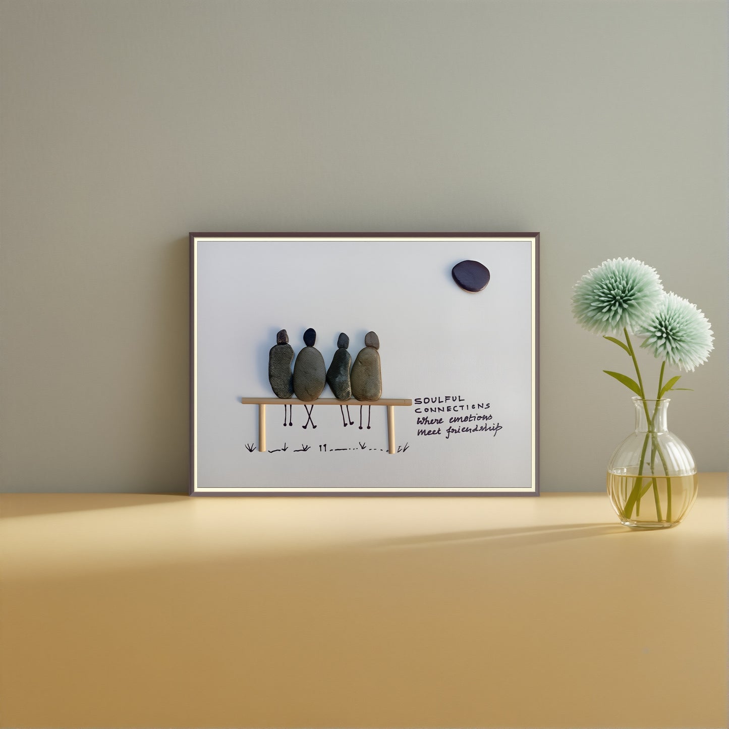 Bench of Bonds Pebble Art