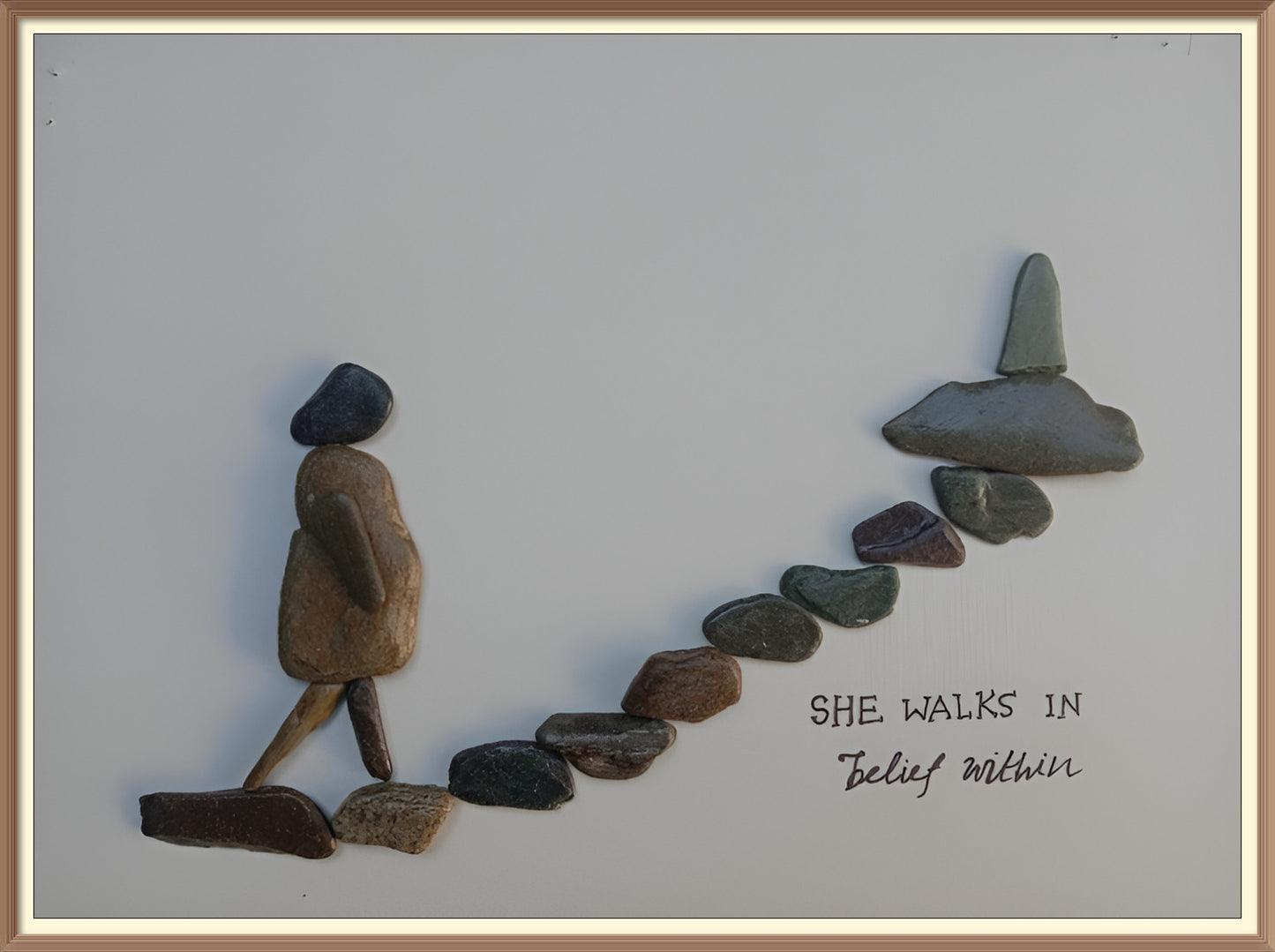 The Climb Within Pebble Art