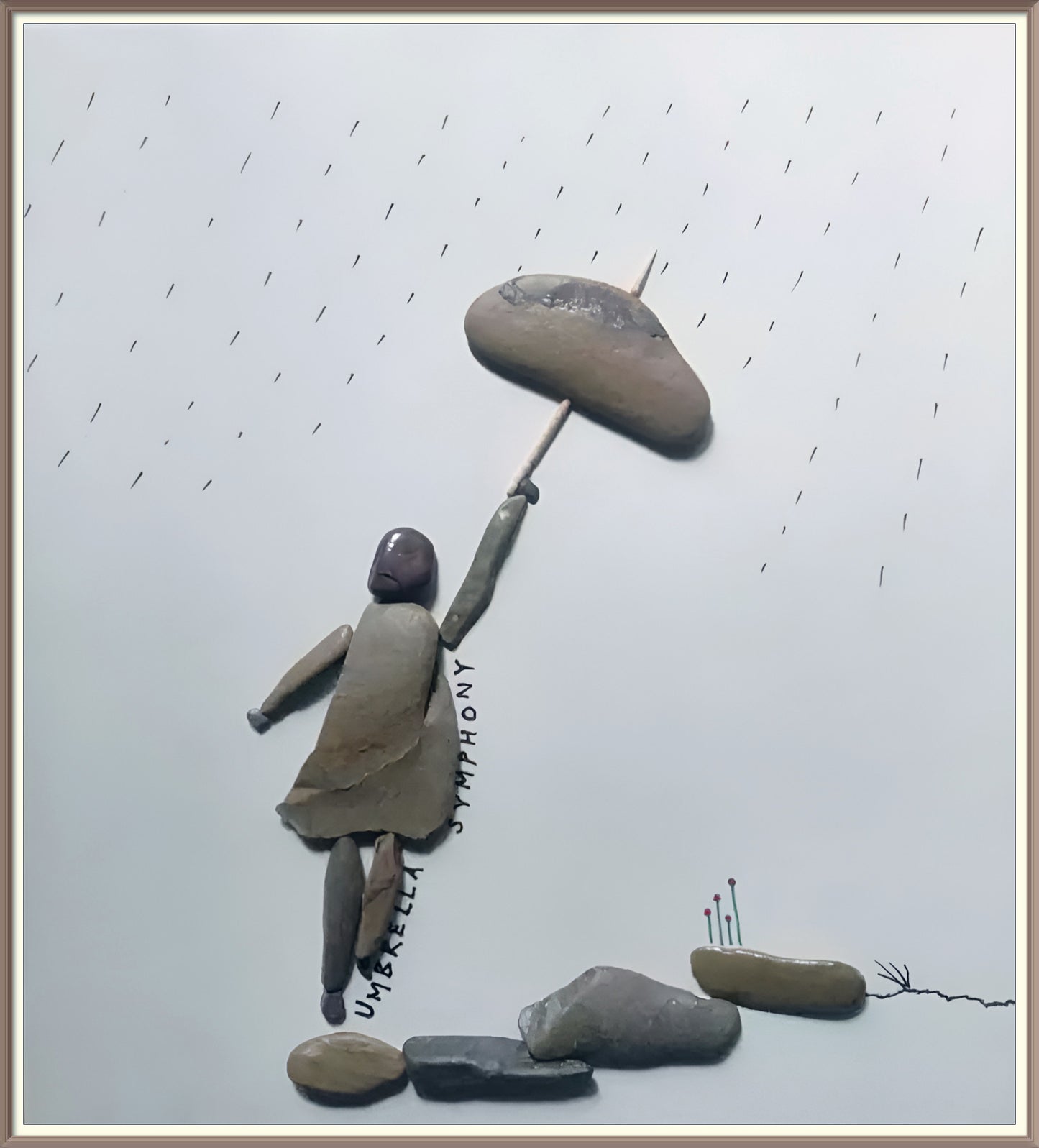 Rain & Resilience Pebble Art