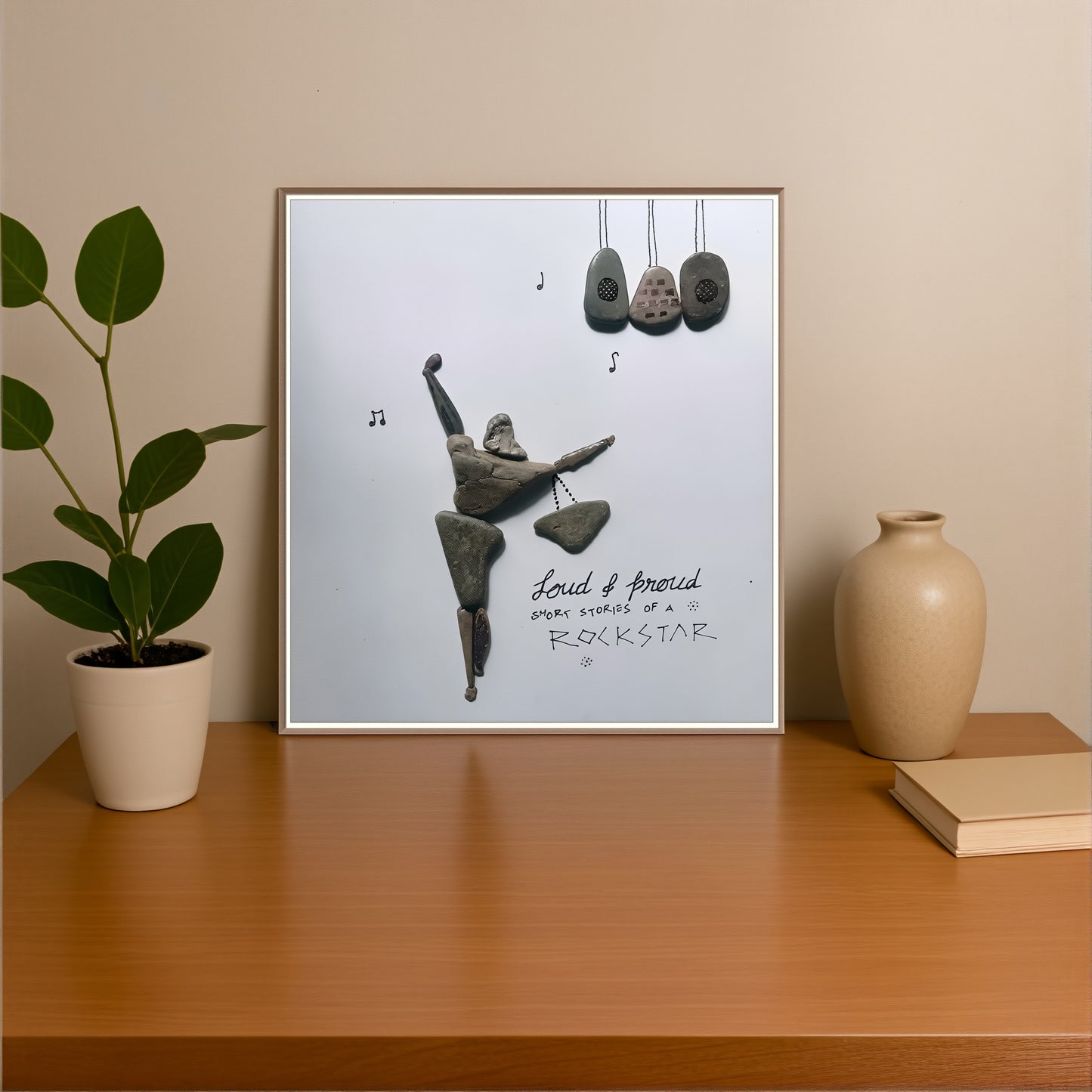 Strike a Chord Pebble Art