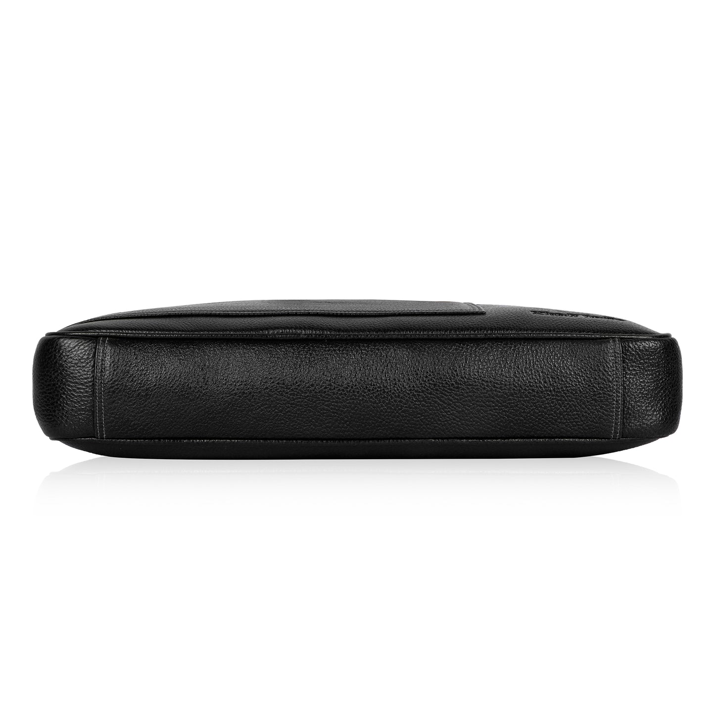 Robust Black Loop Leather Laptop Bag