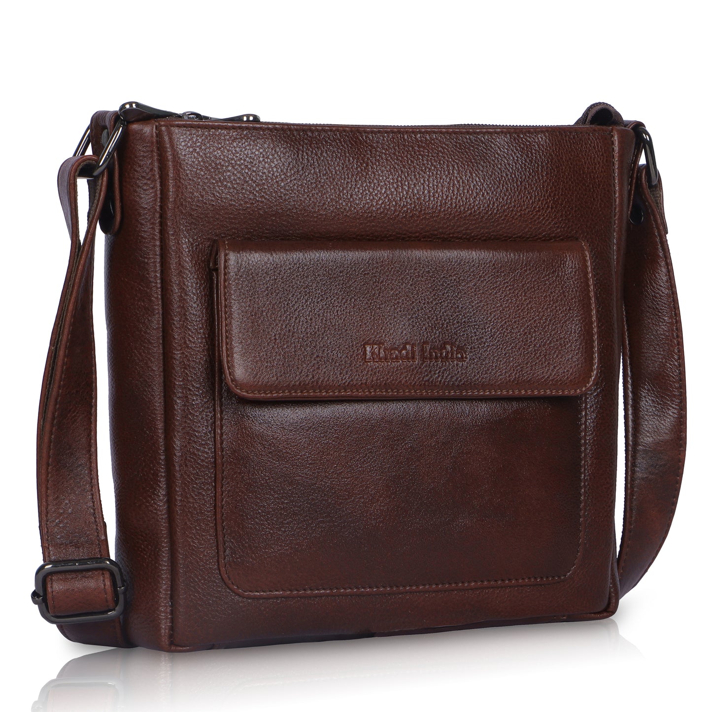 Versatile Brown Leather Sling Bag