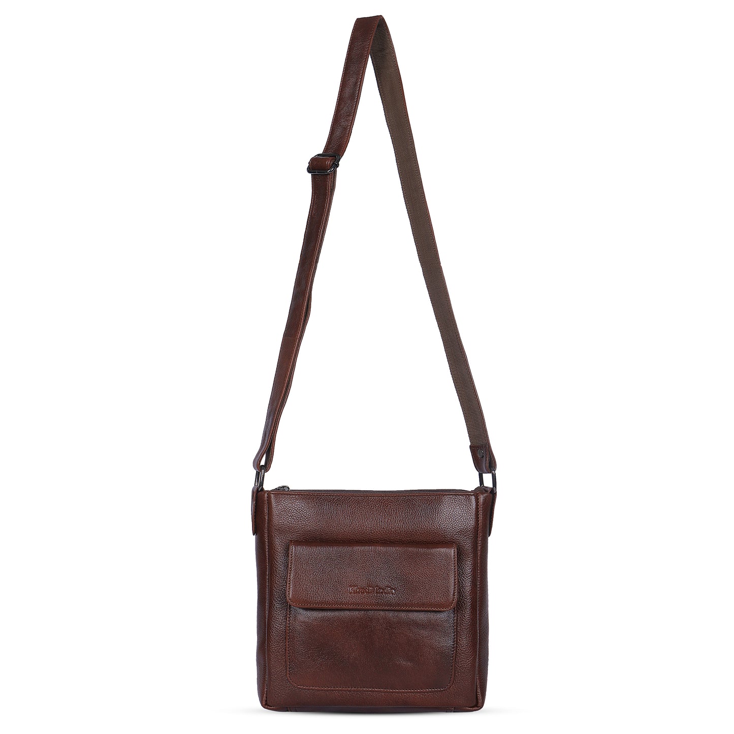 Versatile Brown Leather Sling Bag