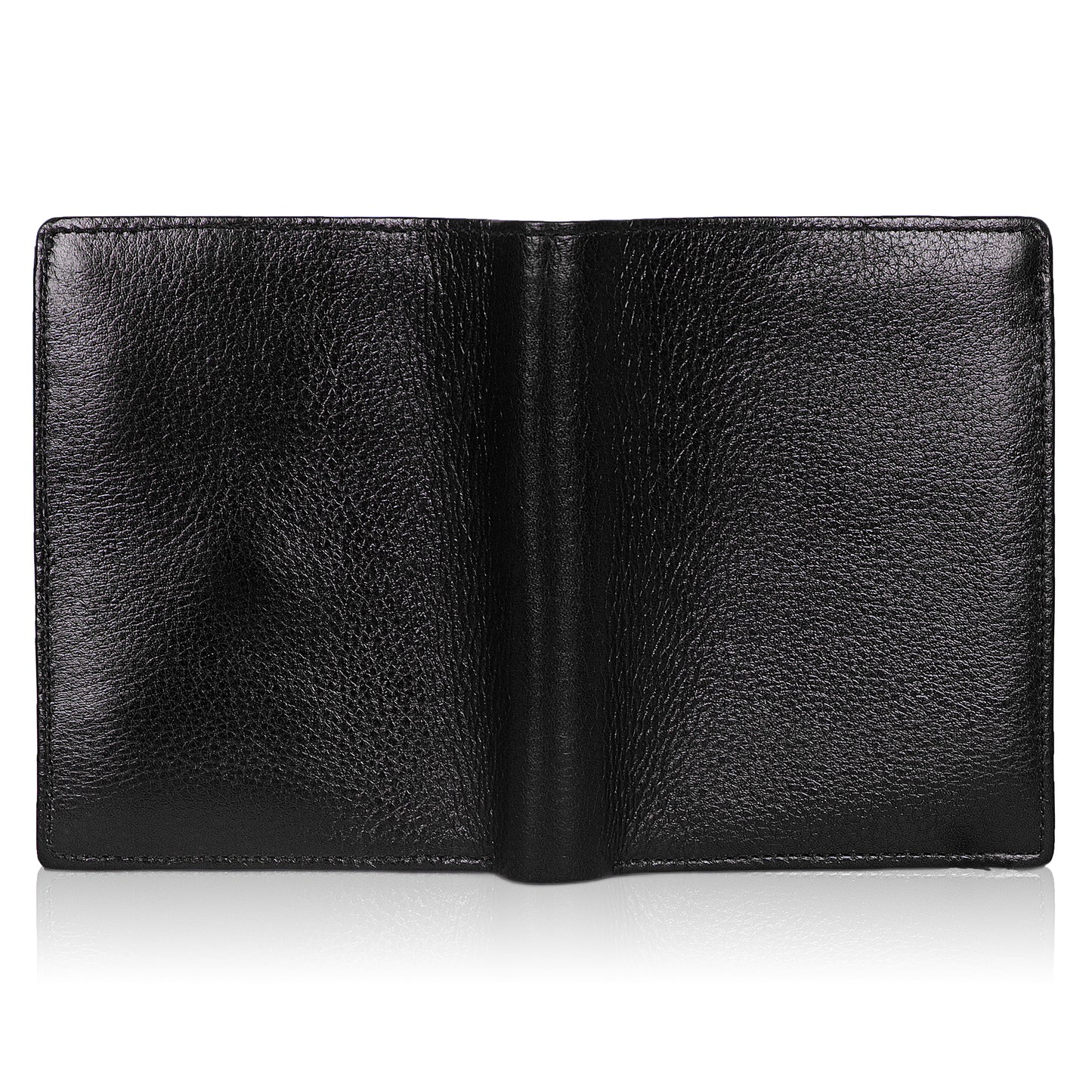 Refined Black Vertical Leather Wallet