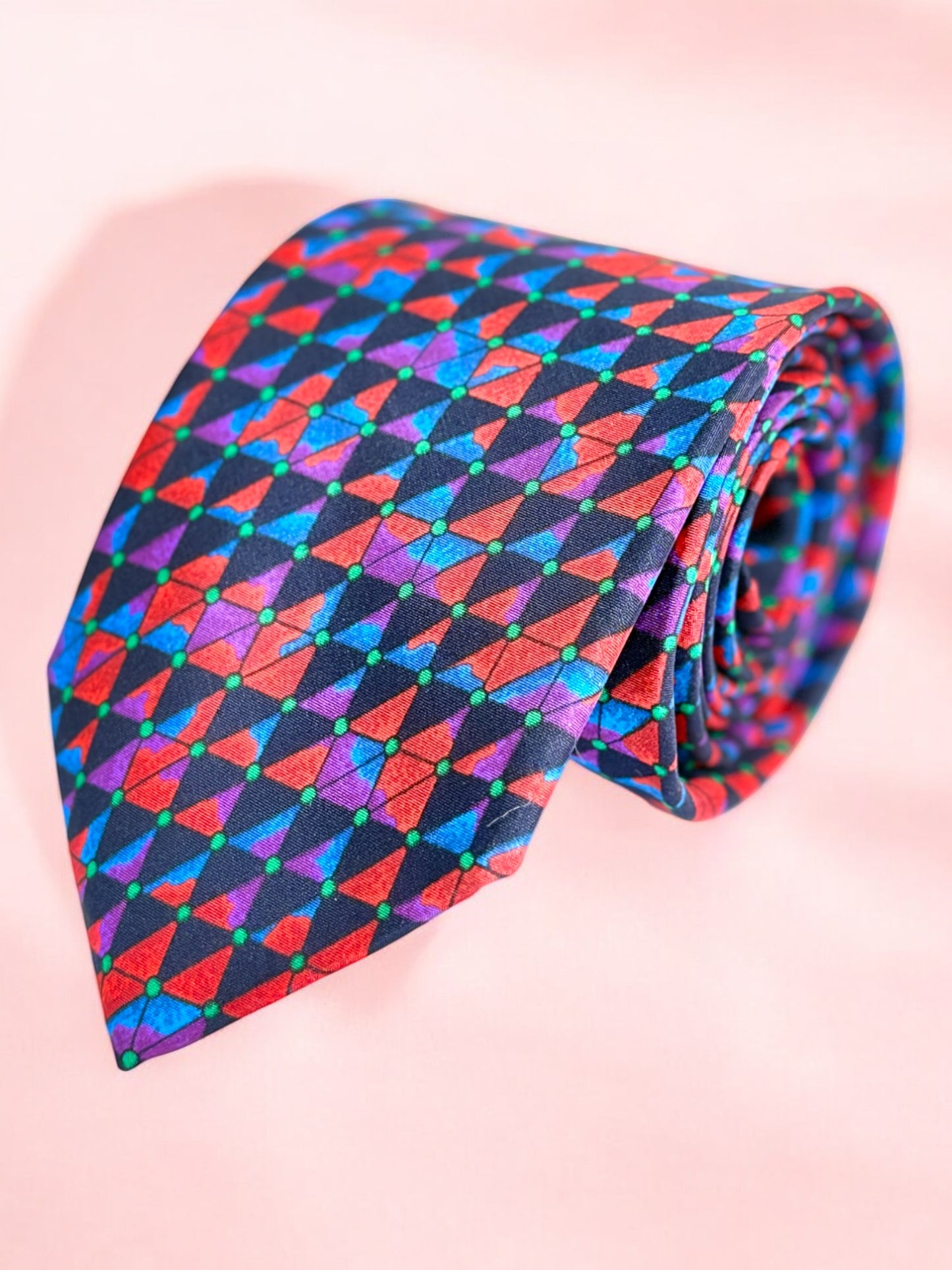 Multicolor Abstract Silk Necktie & Pocket Square Gift Set