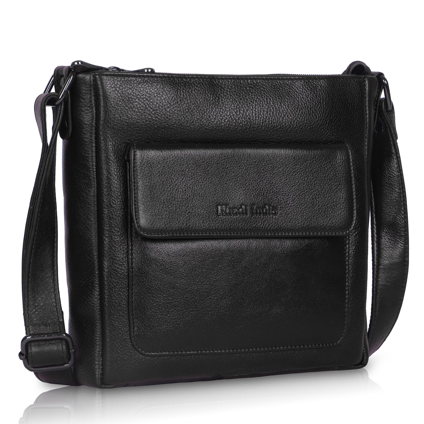 Urban Black Leather Sling Bag