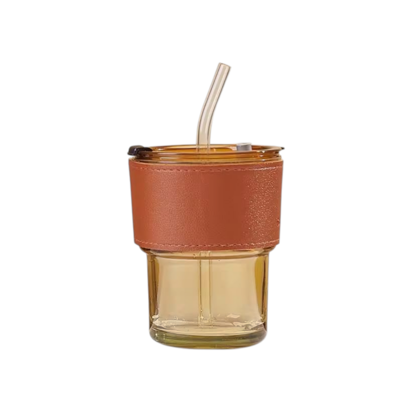 Insulated Glass Mug with Straw