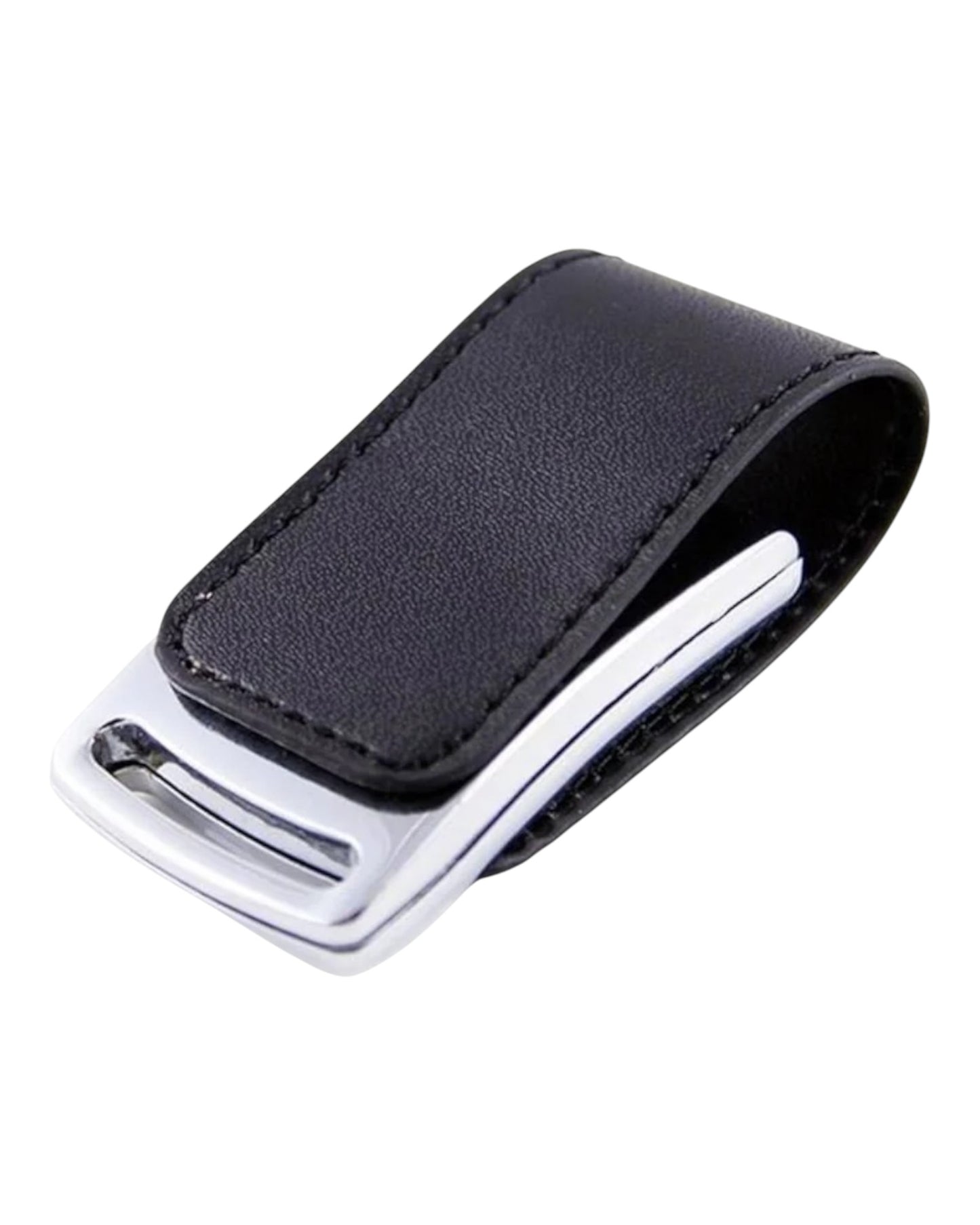 Leather Pen Drive - Curved With Magnetic Flap