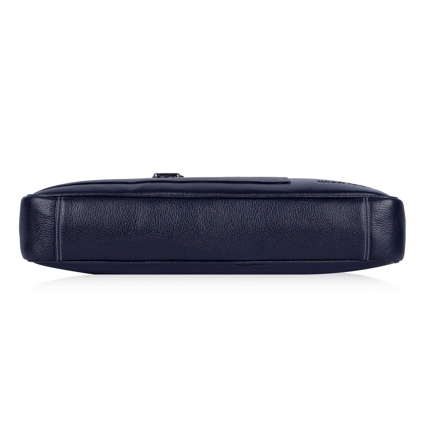 Commanding Blue Loop Leather Laptop Bag