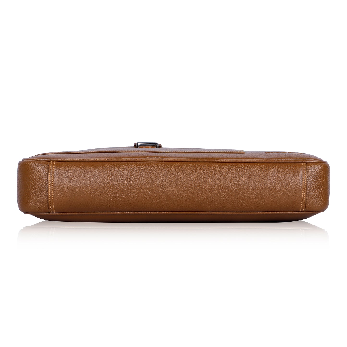 Vibrant Tan Loop Leather Laptop Bag