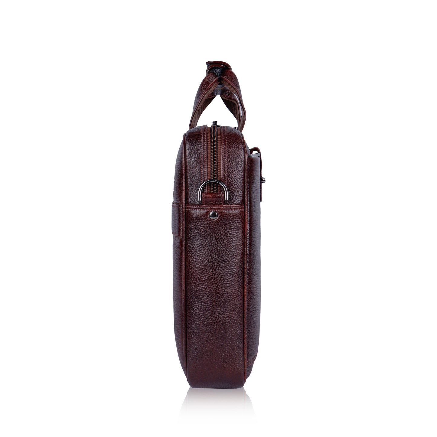 Regal Maroon Loop Leather Laptop Bag