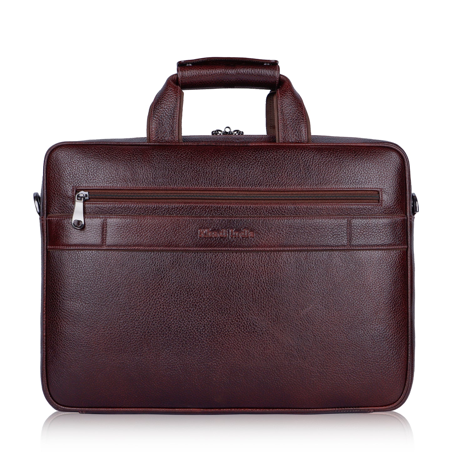 Regal Maroon Loop Leather Laptop Bag