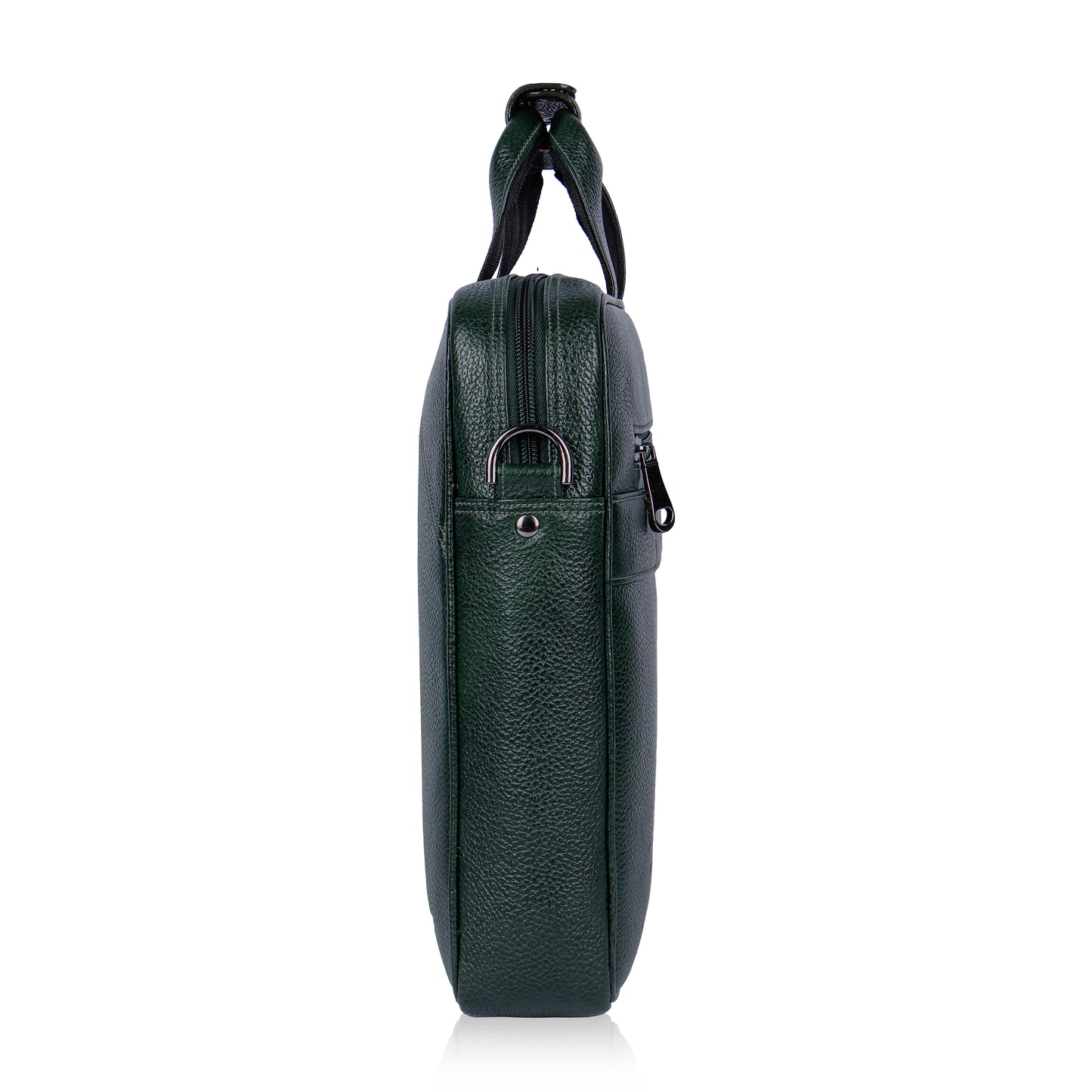 Assertive Green Loop Leather Laptop Bag