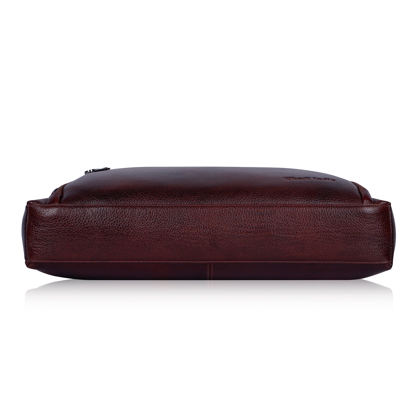Elegant Maroon Organizer Leather Laptop Bag