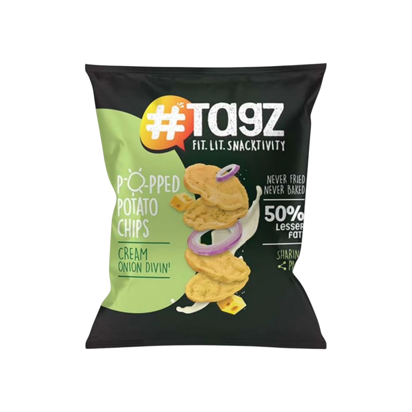 TagZ Popped Potato Chips Cream Onion Divin'
