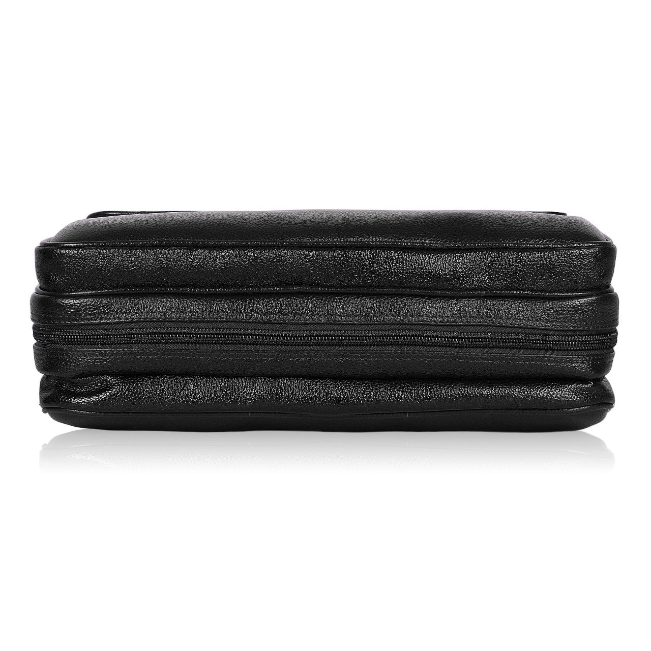 Timeless Black Leather Laptop Bag