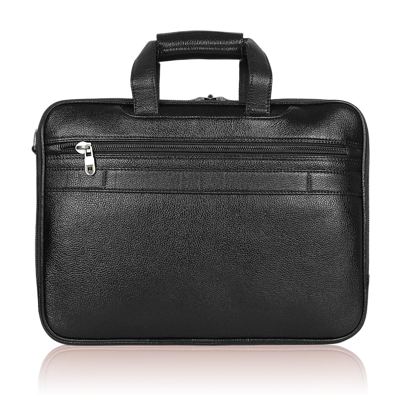 Timeless Black Leather Laptop Bag