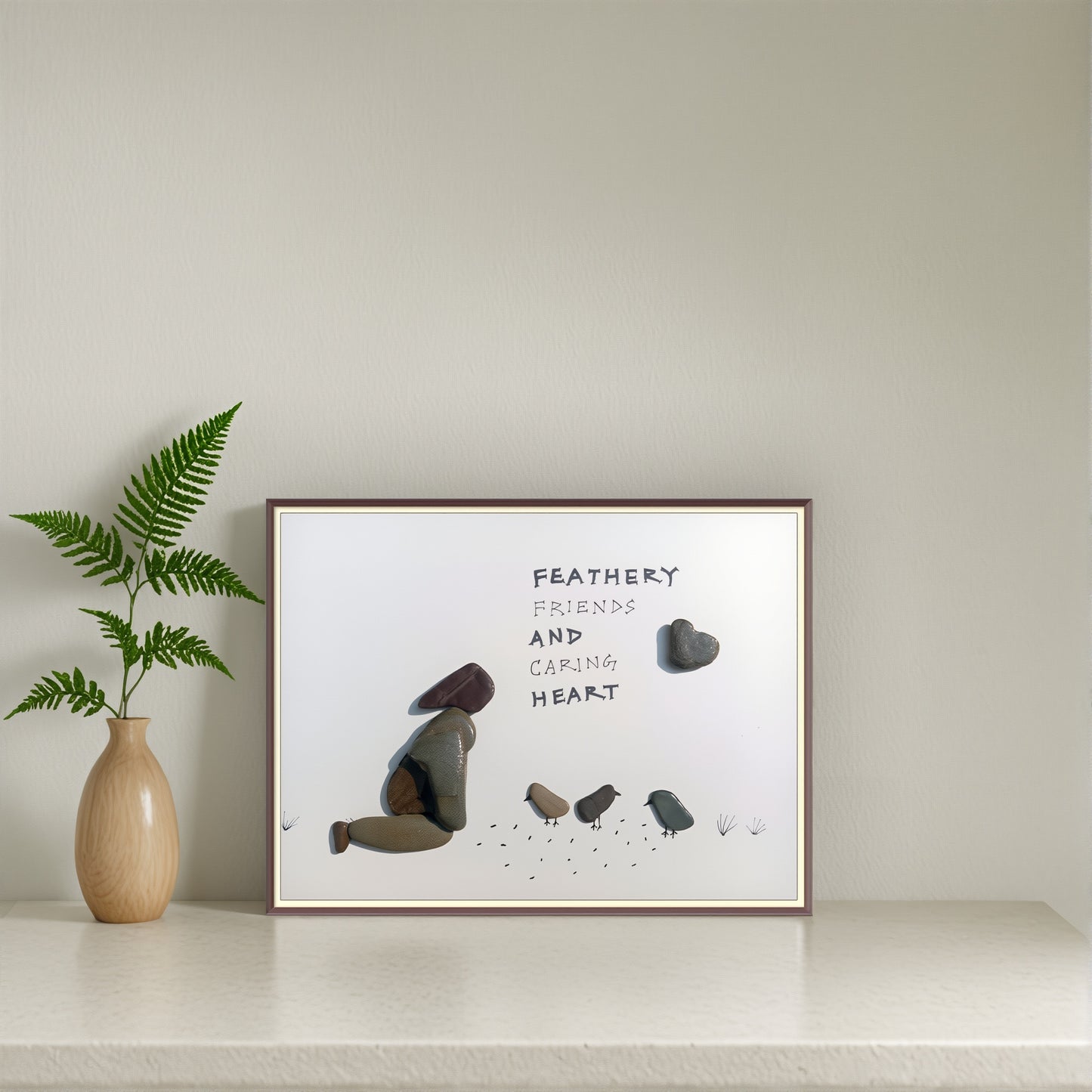 Compassion in Bloom Pebble Art