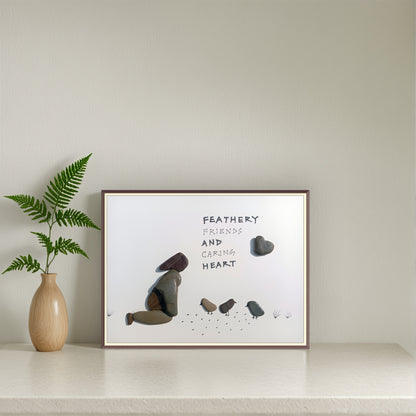 Compassion in Bloom Pebble Art