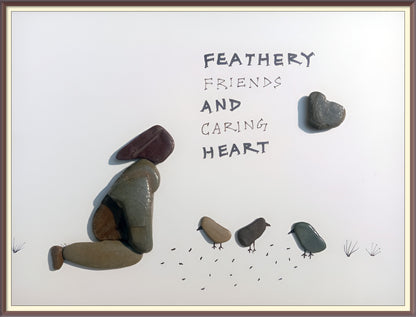 Compassion in Bloom Pebble Art