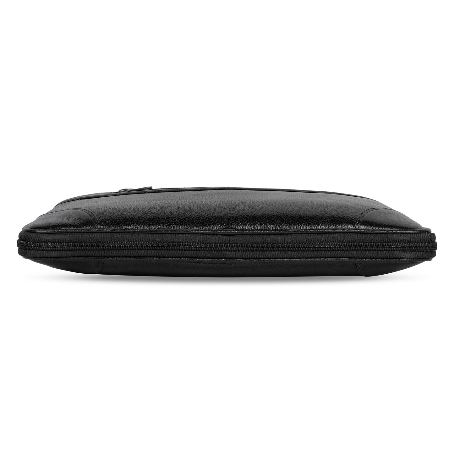 Dashing Black Slim Leather Laptop Bag