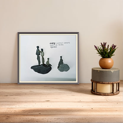 Rooted in Connection Pebble Art