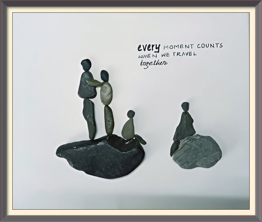 Rooted in Connection Pebble Art
