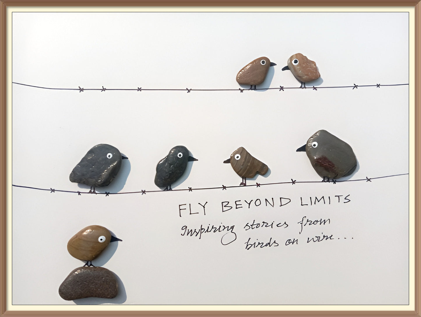 Moments in Flight Pebble Art