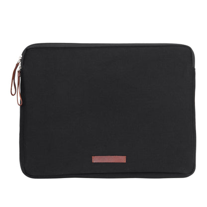 Twin-Zip Canvas Leather Laptop Sleeve