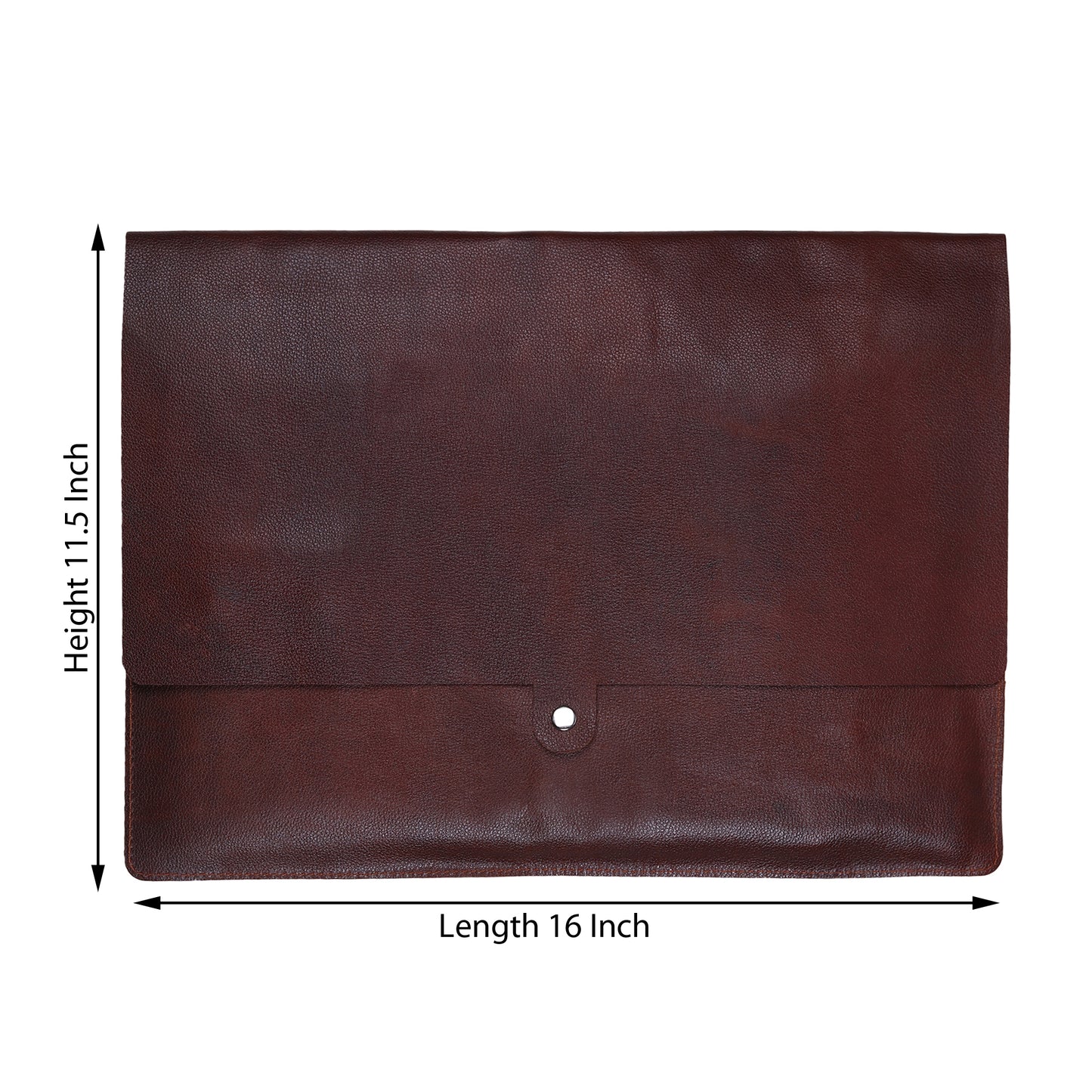 Elegant Multi-Pocket Leather Laptop Sleeve
