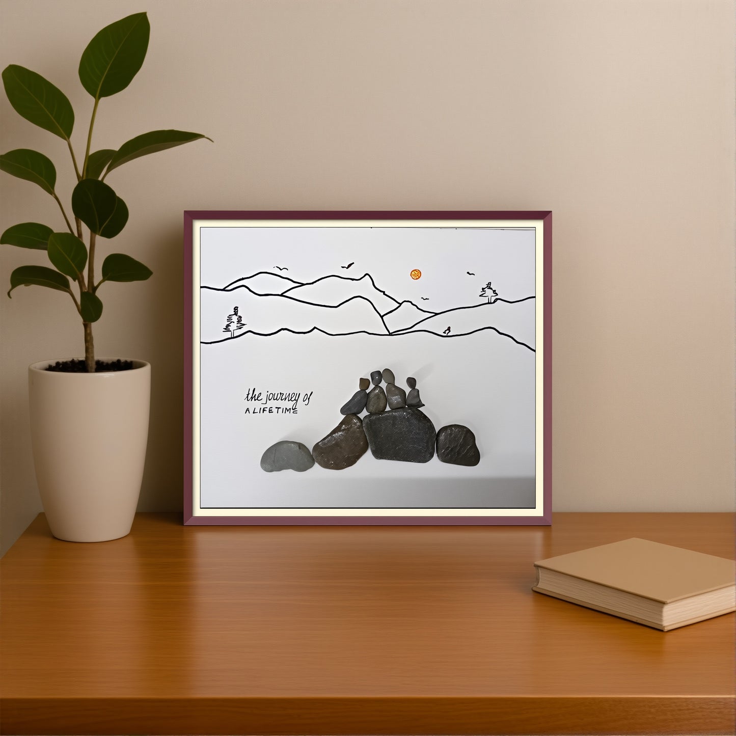 Together Through Time Pebble Art