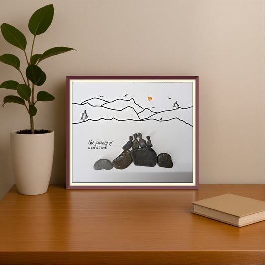 Together Through Time Pebble Art