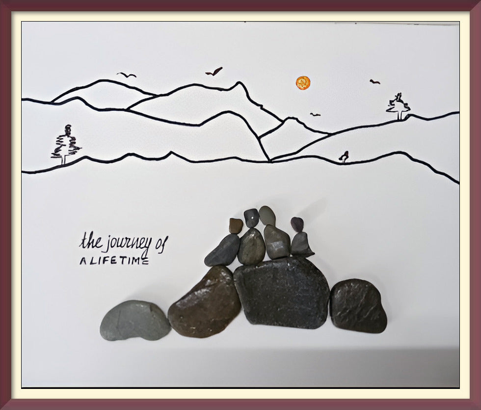 Together Through Time Pebble Art