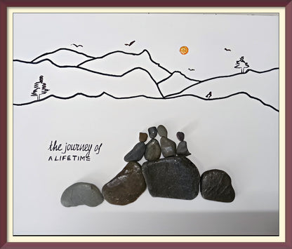 Together Through Time Pebble Art