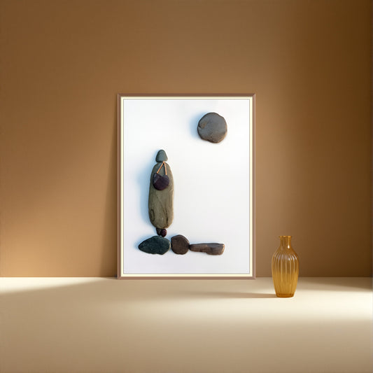 Echoes of Solitude Pebble Art
