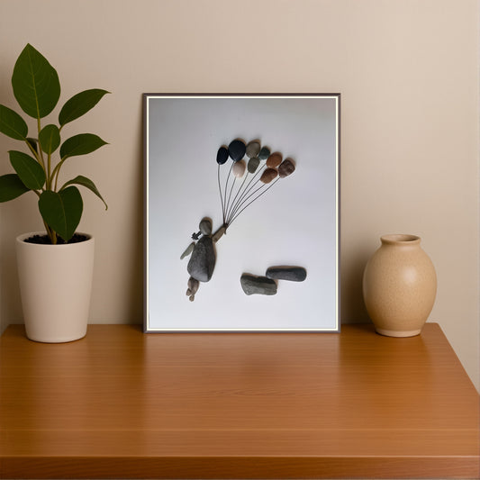 Lifted by Wonder Pebble Art