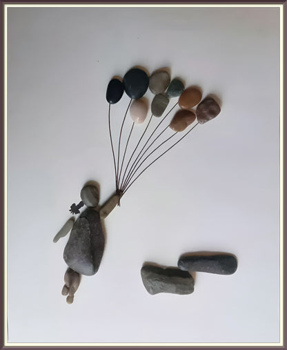 Lifted by Wonder Pebble Art