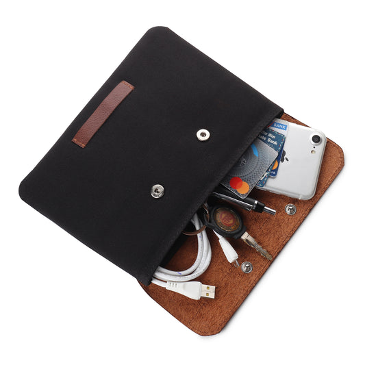 Everyday Canvas Leather Utility Pouch