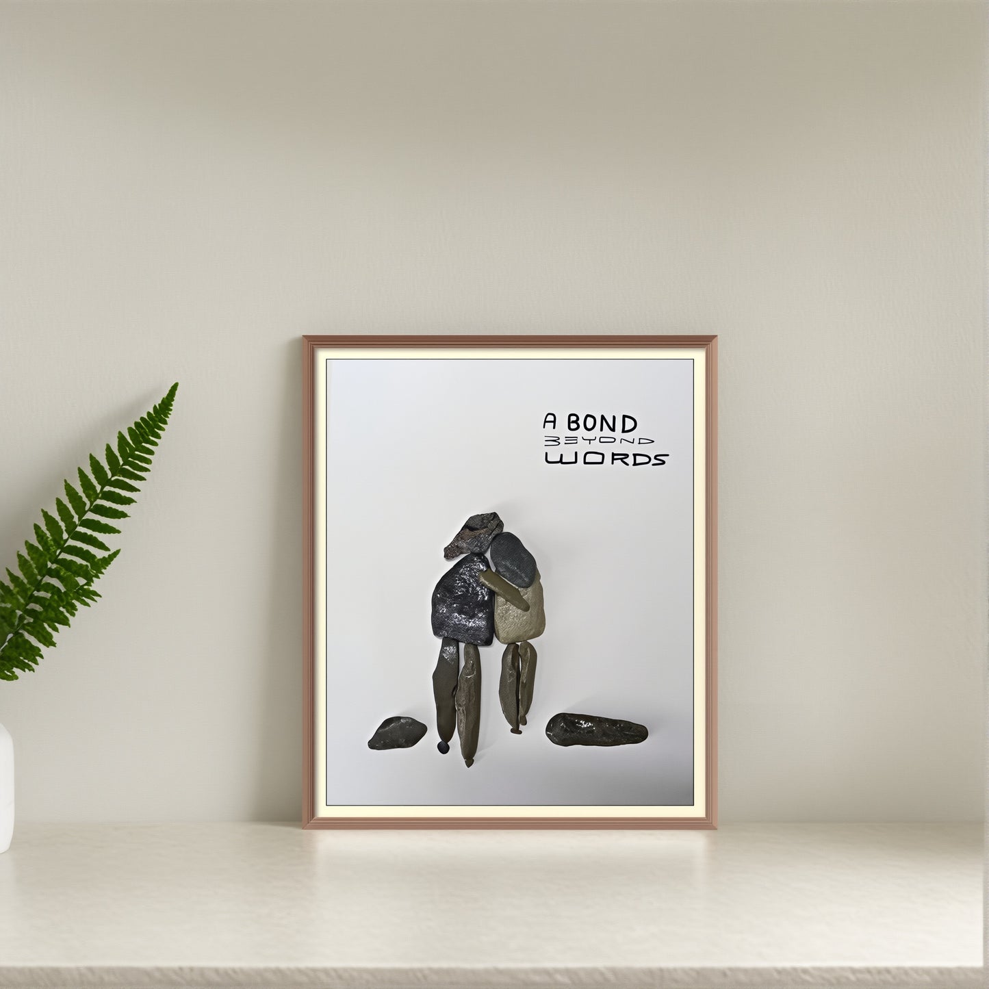 Bond Beyond Words Pebble Art