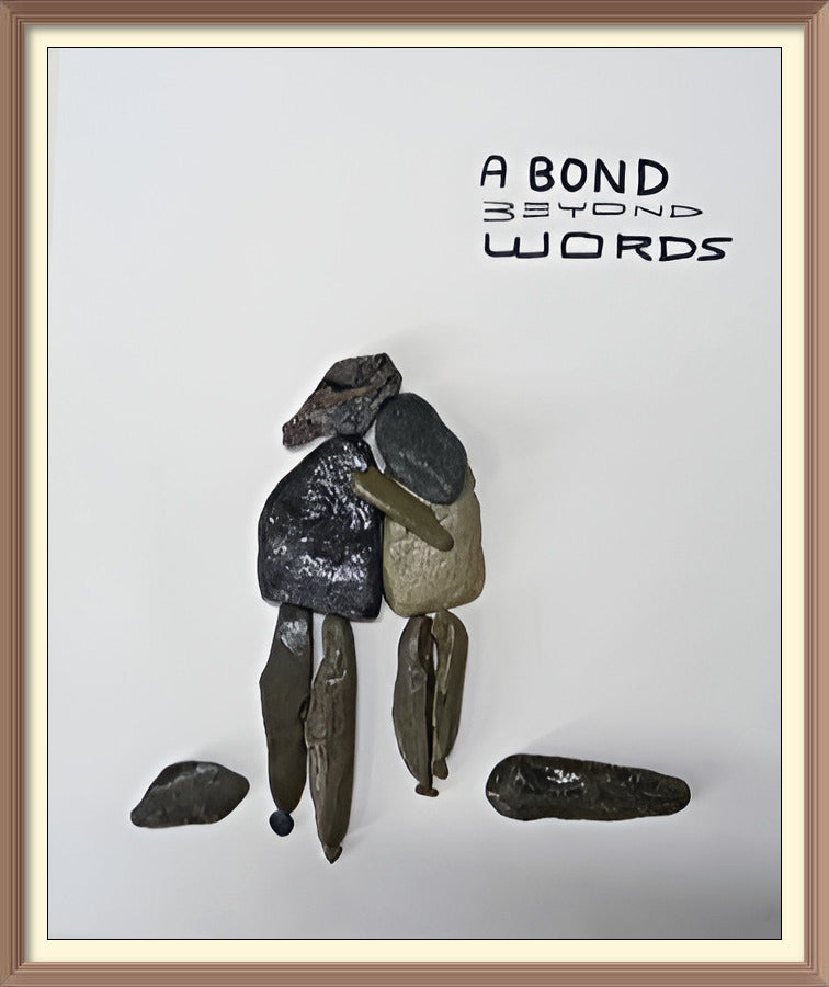 Bond Beyond Words Pebble Art