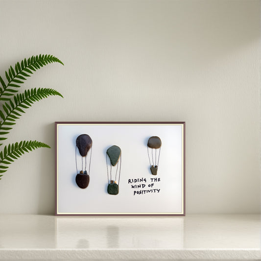 Soar with Positivity Pebble Art