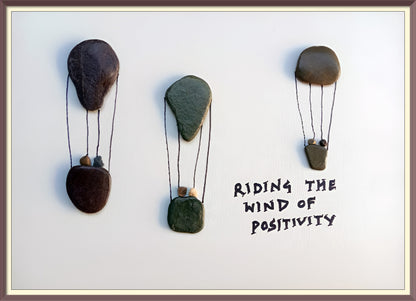 Soar with Positivity Pebble Art