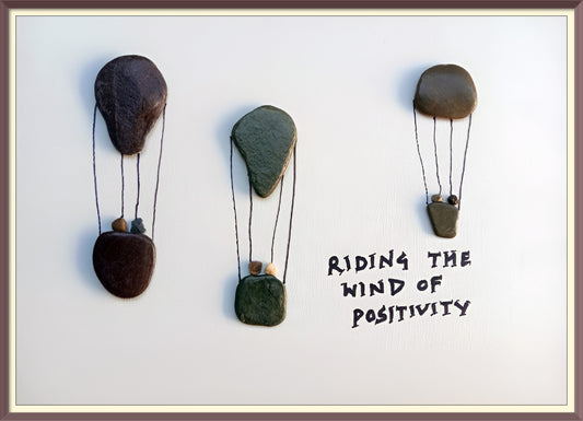 Soar with Positivity Pebble Art