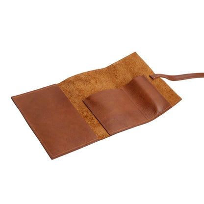 Elegant Leather Travel Essentials Pouch