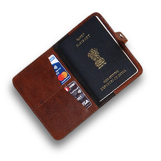 Canvas Leather Travel Passport Case