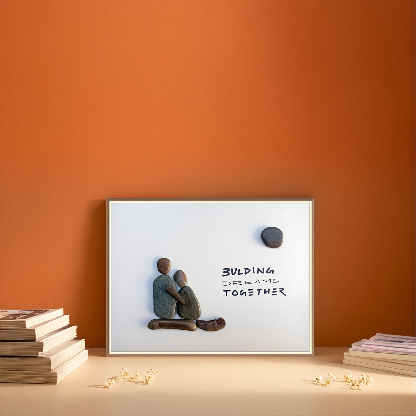 The Shared Horizon Pebble Art