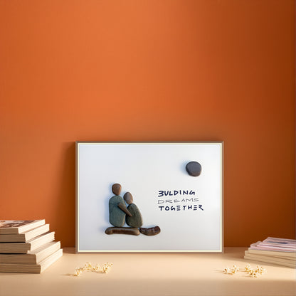 The Shared Horizon Pebble Art